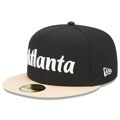 Men's New Era  Black Atlanta Hawks 2022/23 City Edition Official 59FIFTY Fitted Hat