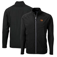 Men's Cutter & Buck Black Oregon State Beavers Big Tall Adapt Eco Knit Hybrid Recycled Full-Zip Jacket