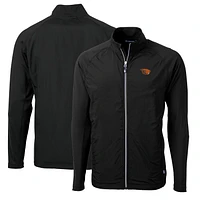 Men's Cutter & Buck Black Oregon State Beavers Big Tall Adapt Eco Knit Hybrid Recycled Full-Zip Jacket