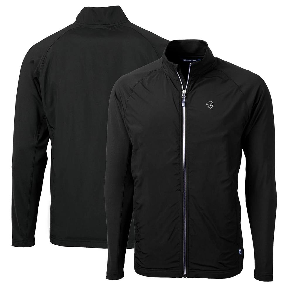 Men's Cutter & Buck Black Seton Hall Pirates Big Tall Adapt Eco Knit Hybrid Recycled Full-Zip Jacket