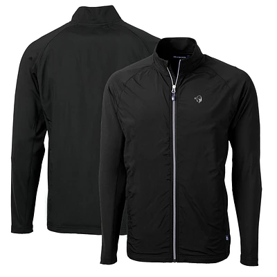 Men's Cutter & Buck Black Seton Hall Pirates Big Tall Adapt Eco Knit Hybrid Recycled Full-Zip Jacket