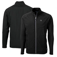 Men's Cutter & Buck Black Seton Hall Pirates Big Tall Adapt Eco Knit Hybrid Recycled Full-Zip Jacket