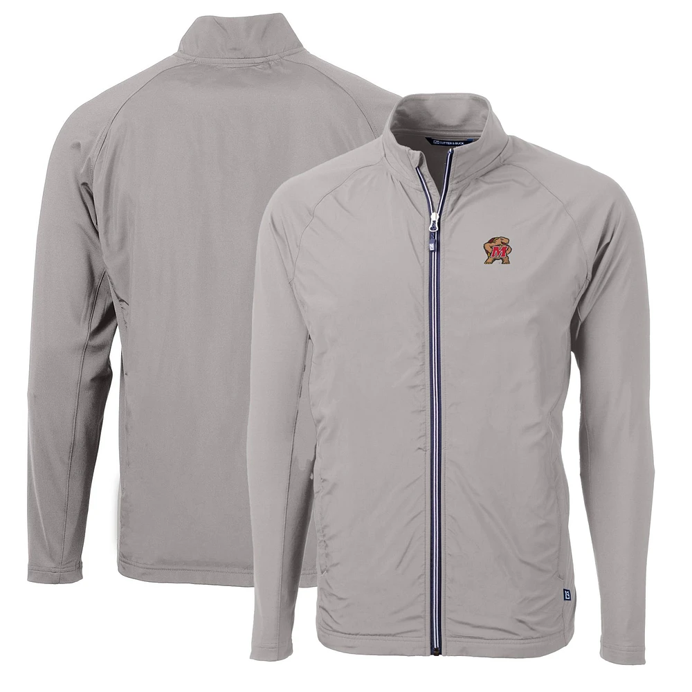 Men's Cutter & Buck Maryland Terrapins Big & Tall Adapt Eco Knit Hybrid Recycled Full-Zip Jacket