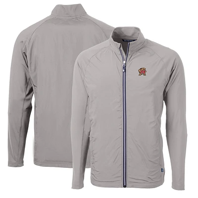 Men's Cutter & Buck Maryland Terrapins Big & Tall Adapt Eco Knit Hybrid Recycled Full-Zip Jacket