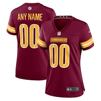 Women's Nike Burgundy Washington Commanders Game Custom Player Jersey