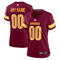 Women's Nike Burgundy Washington Commanders Game Custom Player Jersey