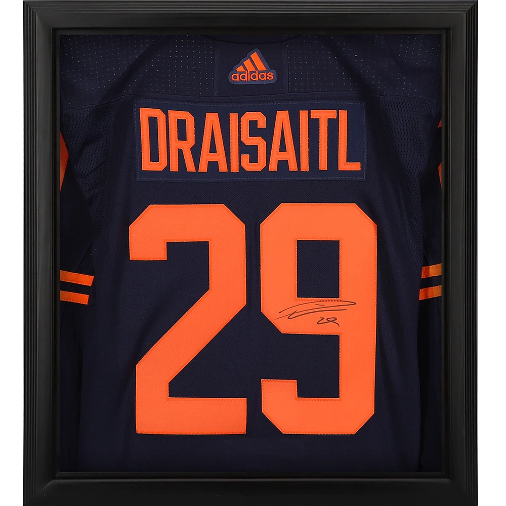 Leon Draisaitl Edmonton Oilers Autographed adidas Navy Alternate Jersey Shadowbox