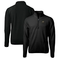 Men's Cutter & Buck Black Colorado Buffaloes Big & Tall Cascade Eco Sherpa Fleece Quarter-Zip Jacket