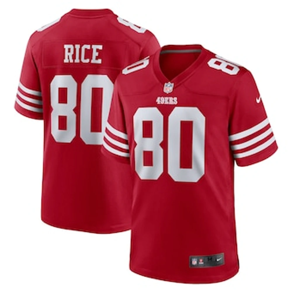 Men's Nike Jerry Rice Scarlet San Francisco 49ers Retired Team Player Game Jersey