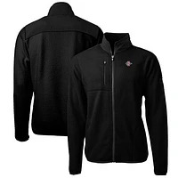 Men's Cutter & Buck Black San Diego State Aztecs Big Tall Cascade Eco Sherpa Fleece Full-Zip Jacket