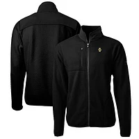 Men's Cutter & Buck Black Idaho Vandals Big Tall Cascade Eco Sherpa Fleece Full-Zip Jacket