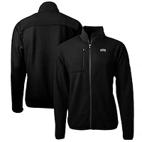 Men's Cutter & Buck Black TCU Horned Frogs Big Tall Cascade Eco Sherpa Fleece Full-Zip Jacket