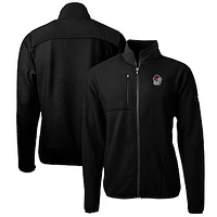 Men's Cutter & Buck Black Georgia Bulldogs Big Tall Cascade Eco Sherpa Fleece Full-Zip Jacket