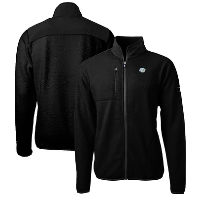 Men's Cutter & Buck Black Southern University Jaguars Big Tall Cascade Eco Sherpa Fleece Full-Zip Jacket