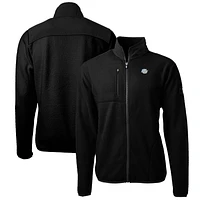 Men's Cutter & Buck Black Southern University Jaguars Big Tall Cascade Eco Sherpa Fleece Full-Zip Jacket