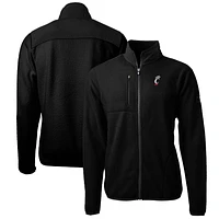 Men's Cutter & Buck Black Cincinnati Bearcats Big Tall Cascade Eco Sherpa Fleece Full-Zip Jacket