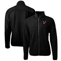 Men's Cutter & Buck Black Eastern Washington Eagles Big Tall Cascade Eco Sherpa Fleece Full-Zip Jacket