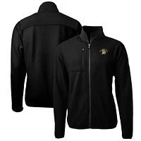 Men's Cutter & Buck Black San Jose State Spartans Big Tall Cascade Eco Sherpa Fleece Full-Zip Jacket