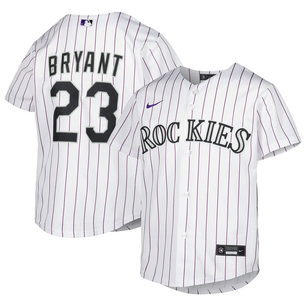 Youth Nike Kris Bryant White Colorado Rockies Alternate Replica Player Jersey