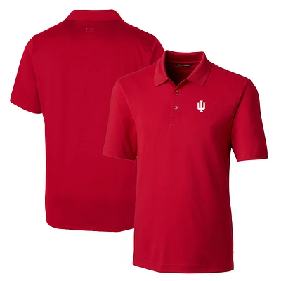 Men's Cutter & Buck Crimson Indiana Hoosiers Big Tall Forge Stretch Polo
