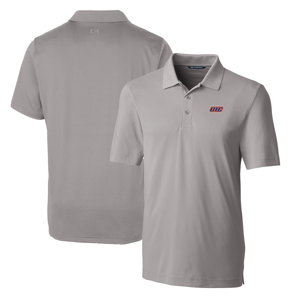 Men's Cutter & Buck Gray UIC Flames Big Tall Forge Stretch Polo