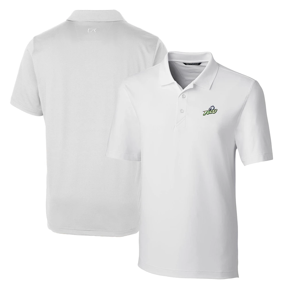Men's Cutter & Buck White Florida Gulf Coast Eagles Big Tall Forge Stretch Polo