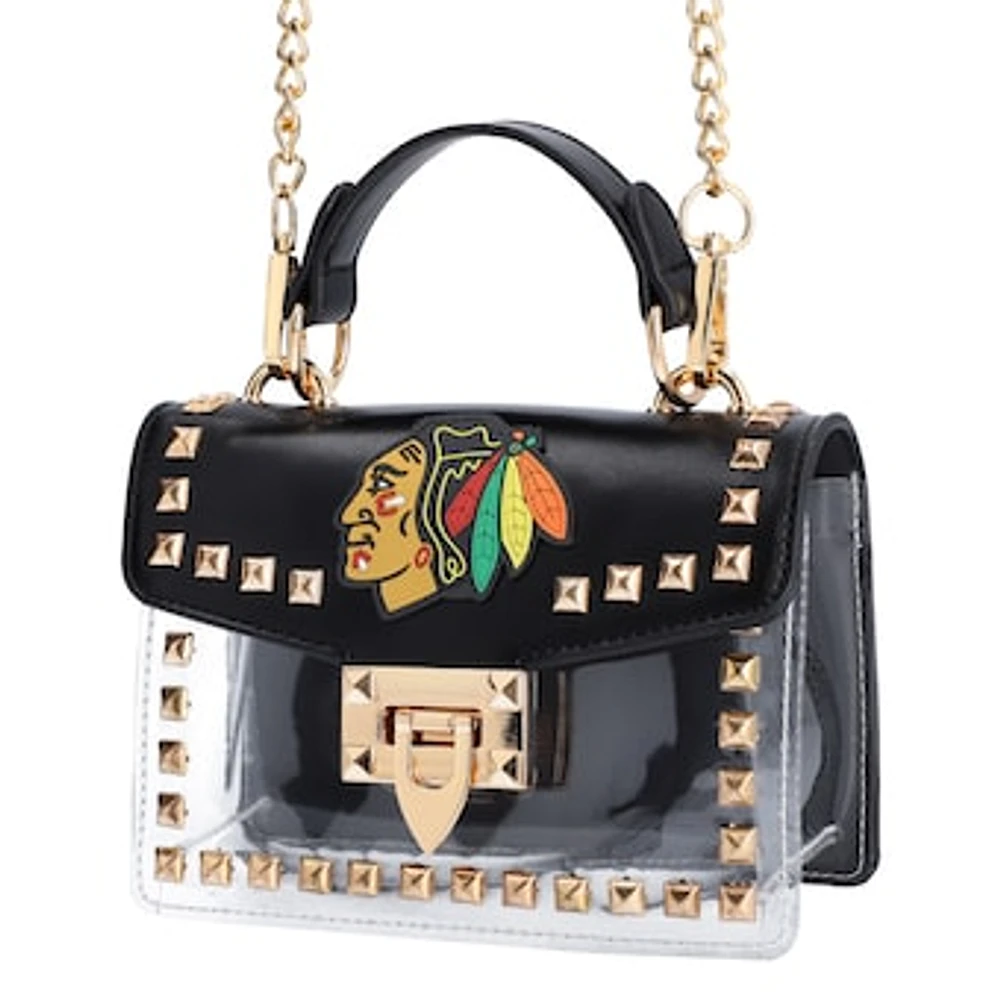 Cuce Chicago Blackhawks Studded Clear Crossbody Purse