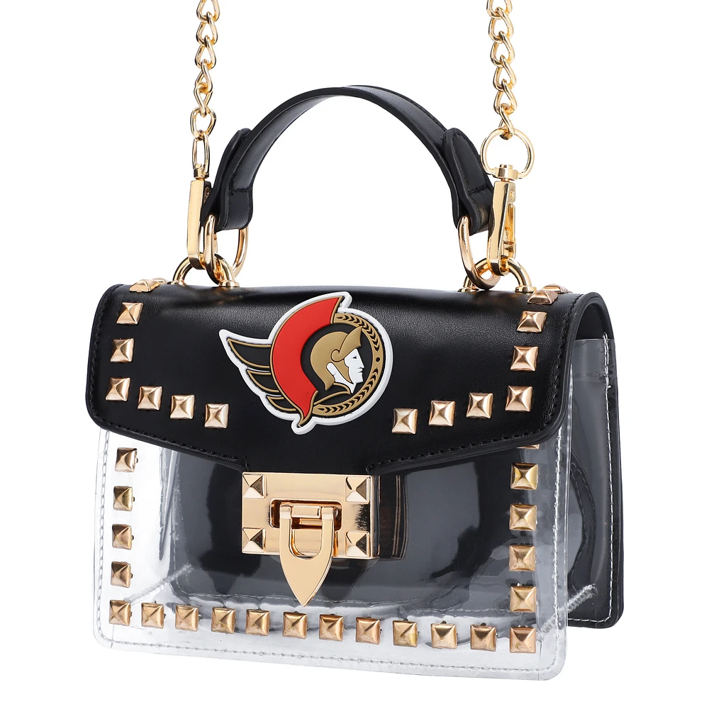 Cuce Ottawa Senators Studded Clear Crossbody Purse