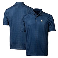Men's Cutter & Buck Navy Navy Midshipmen Big & Tall Pike Double Dot Print Stretch Polo
