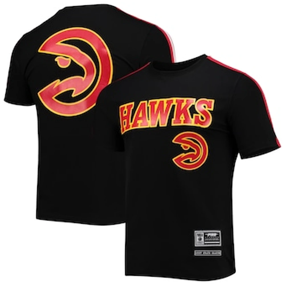 Men's Pro Standard Black Atlanta Hawks Mesh Capsule Taping T-Shirt