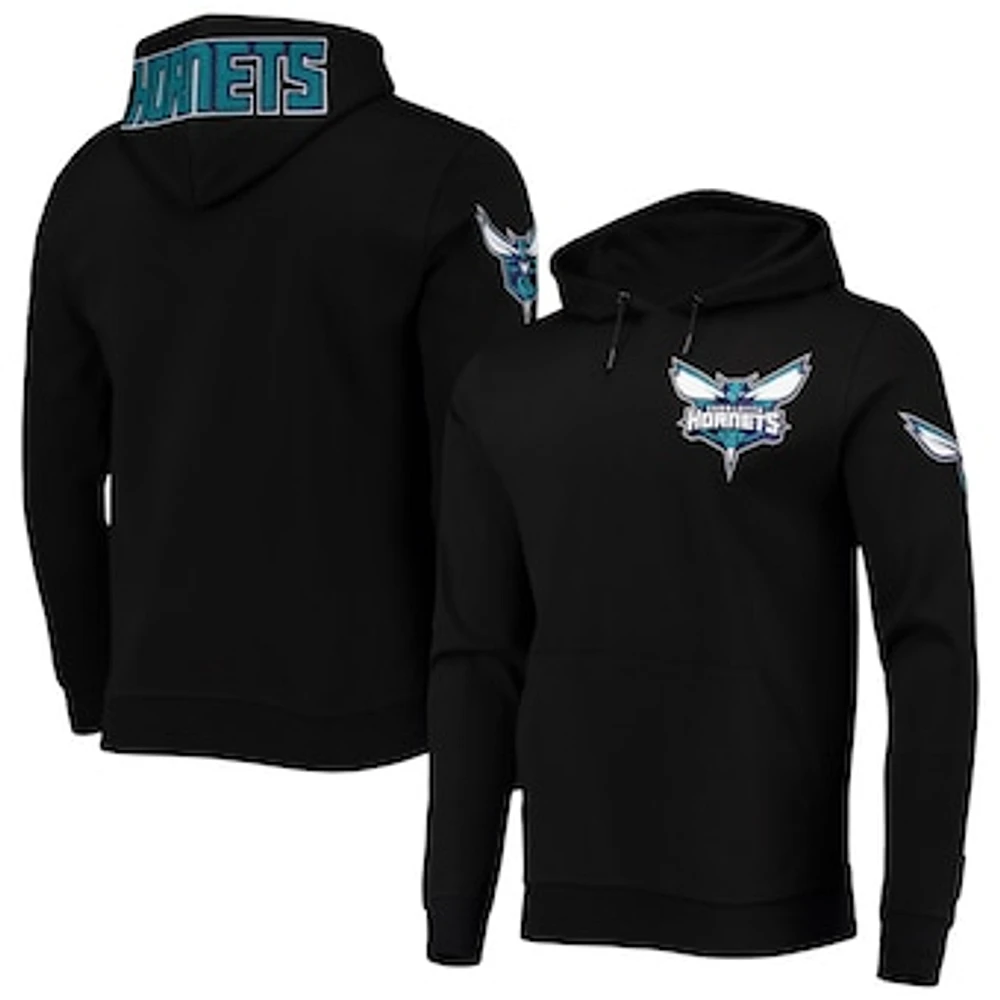 Men's Pro Standard Black Charlotte Hornets Logo Pullover Hoodie