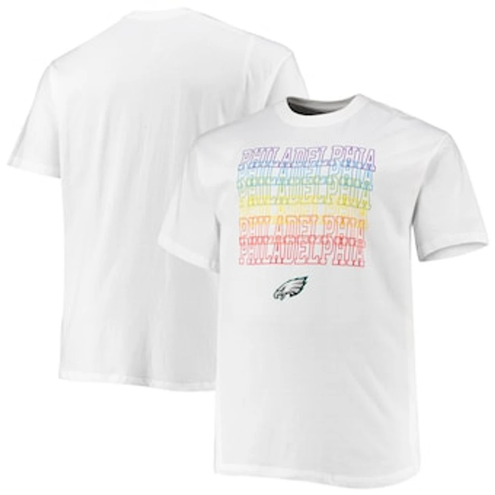 Men's Fanatics White Philadelphia Eagles Big & Tall City Pride T-Shirt