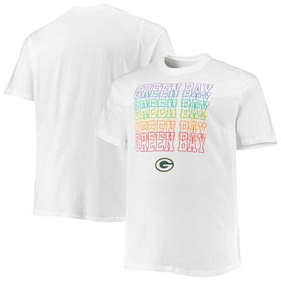 Men's Fanatics White Green Bay Packers Big & Tall City Pride T-Shirt