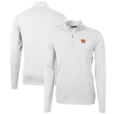 Men's Cutter & Buck Bethune-Cookman Wildcats Big Tall Virtue Eco Pique Recycled Quarter-Zip Pullover Top