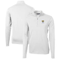 Men's Cutter & Buck Fort Valley State Wildcats Big Tall Virtue Eco Pique Recycled Quarter-Zip Pullover Top