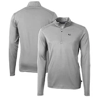 Men's Cutter & Buck Jackson State Tigers Big Tall Virtue Eco Pique Recycled Quarter-Zip Pullover Top
