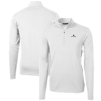 Men's Cutter & Buck Notre Dame Fighting Irish Big Tall Virtue Eco Pique Recycled Quarter-Zip Pullover Top