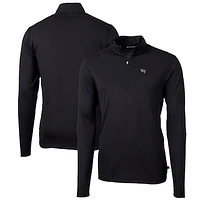 Men's Cutter & Buck Wake Forest Demon Deacons Big Tall Virtue Eco Pique Recycled Quarter-Zip Pullover Top