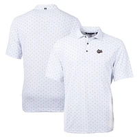Men's Cutter & Buck White Montana Grizzlies Big Tall Virtue Eco Pique Tile Print Recycled Polo