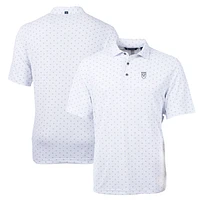 Men's Cutter & Buck White Emory Eagles Big Tall Virtue Eco Pique Tile Print Recycled Polo