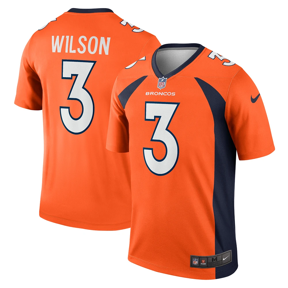 Men's Nike Russell Wilson  Orange Denver Broncos Team Legend Player Performance Top