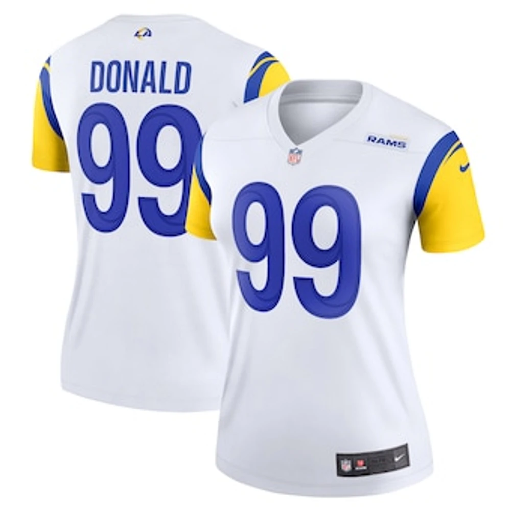 Women's Nike Aaron Donald  White Los Angeles Rams Alternate Legend Player Performance Top