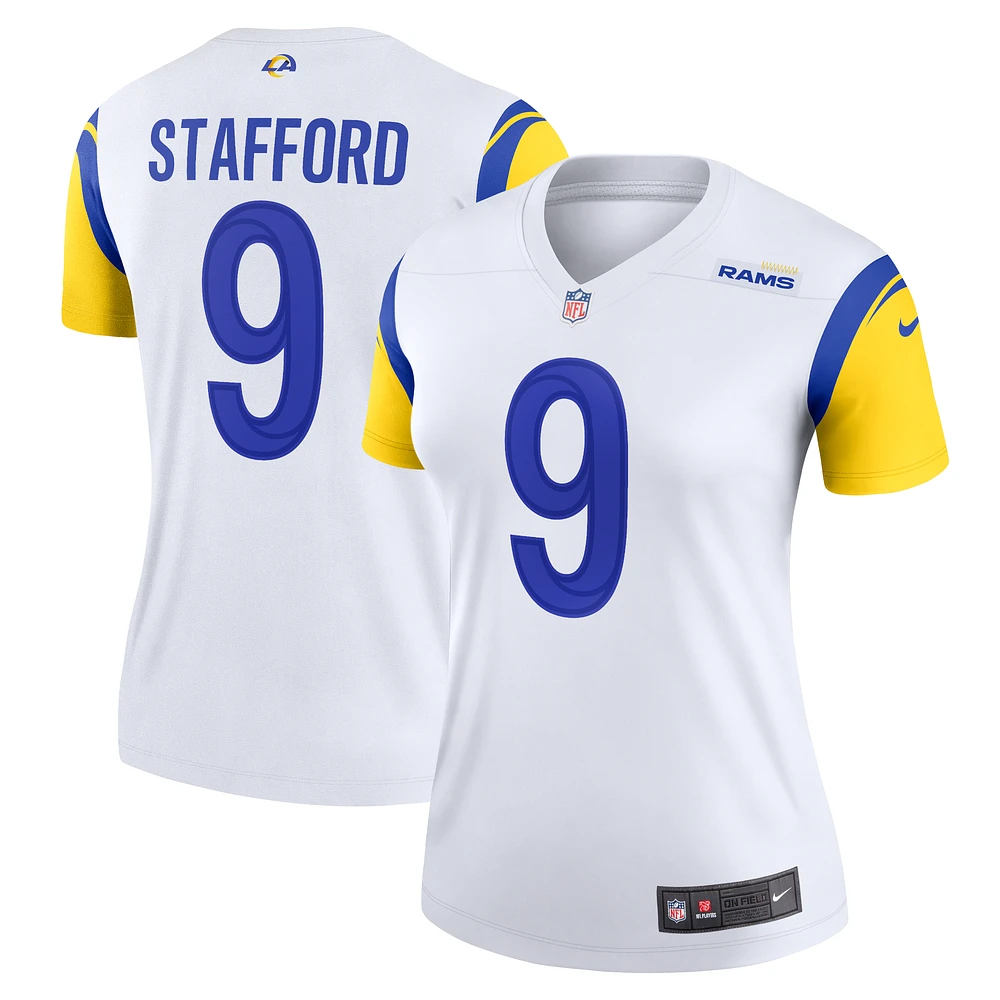 Women's Nike Matthew Stafford  White Los Angeles Rams Alternate Legend Player Performance Top