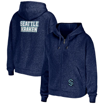 Women's WEAR by Erin Andrews Deep Sea Blue Seattle Kraken Full-Zip Hoodie