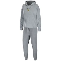 Women's WEAR by Erin Andrews Heather Gray Boston Bruins Logo Pullover Hoodie & Pants Sleep Set