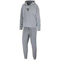 Women's WEAR by Erin Andrews Heather Gray Los Angeles Kings Logo Pullover Hoodie & Pants Sleep Set