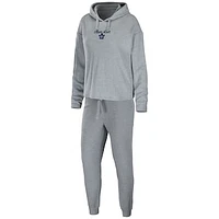 Women's WEAR by Erin Andrews Heather Gray Toronto Maple Leafs Logo Pullover Hoodie & Pants Sleep Set