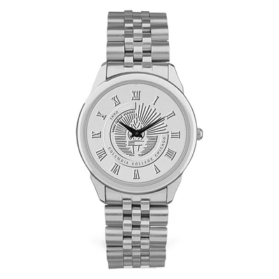 Men's Silver Columbia Renegades Medallion Rolled Link Bracelet Wristwatch