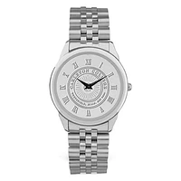 Men's Silver Carleton Knights Medallion Rolled Link Bracelet Wristwatch