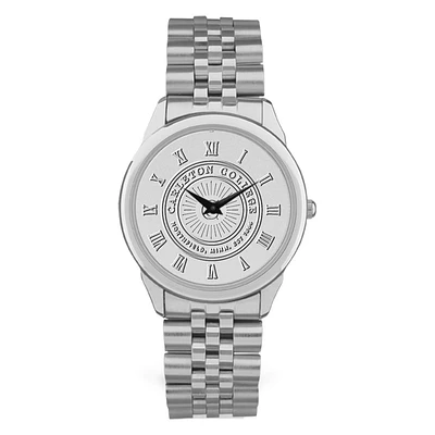 Men's Silver Carleton Knights Medallion Rolled Link Bracelet Wristwatch